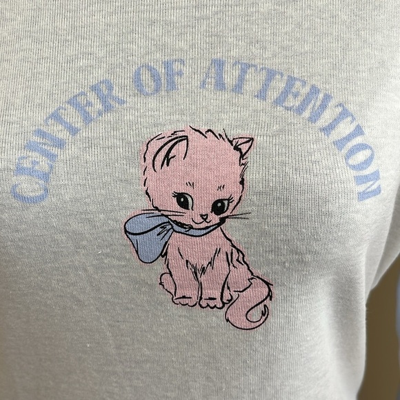 🆕 Kitten “Center of Attention” Long Sleeve Tee Juniors XL - Picture 4 of 5